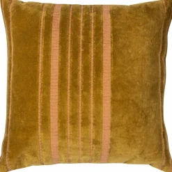 Hot WOOOD Feis kussens velvet roze/naturel - set van 3