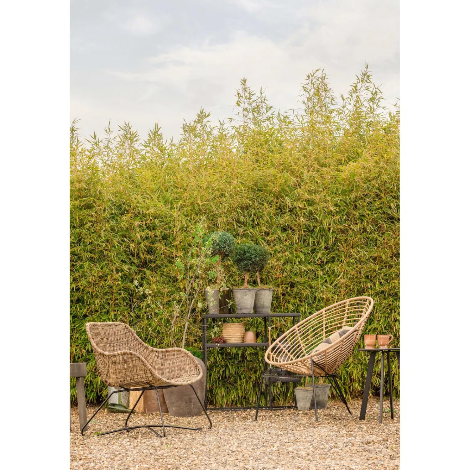 New WOOOD Fer tuin bijzettafel ø40 cm metaal Zwart