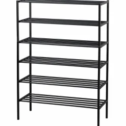 Best WOOOD Ferro schoenenrek stapel van 3 metaal zwart