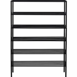 Best WOOOD Ferro schoenenrek stapel van 3 metaal zwart