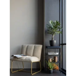 Online WOOOD Fie fauteuil ribstof zand