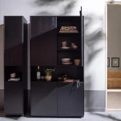 Online WOOOD Finca opbergkast 40 cm grenen diepzwart