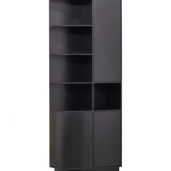 Sale WOOOD Finca opbergkast rond links 78 cm grenen diepzwart