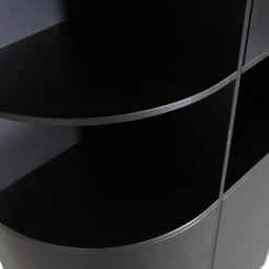 Sale WOOOD Finca opbergkast rond links 78 cm grenen diepzwart