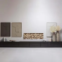 Discount WOOOD Finca tv meubel 75 cm grenen diepzwart