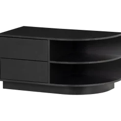 Sale WOOOD Finca tv meubel rond rechts 78 cm grenen diepzwart