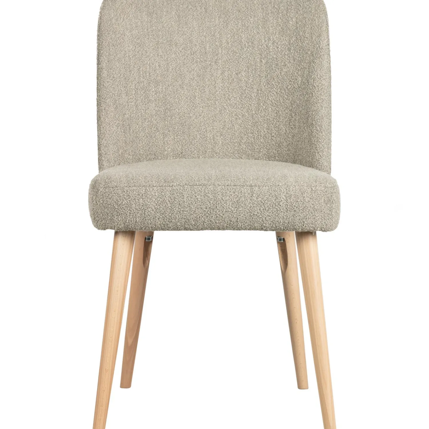 Clearance WOOOD Force eetkamerstoel bouclé Naturel