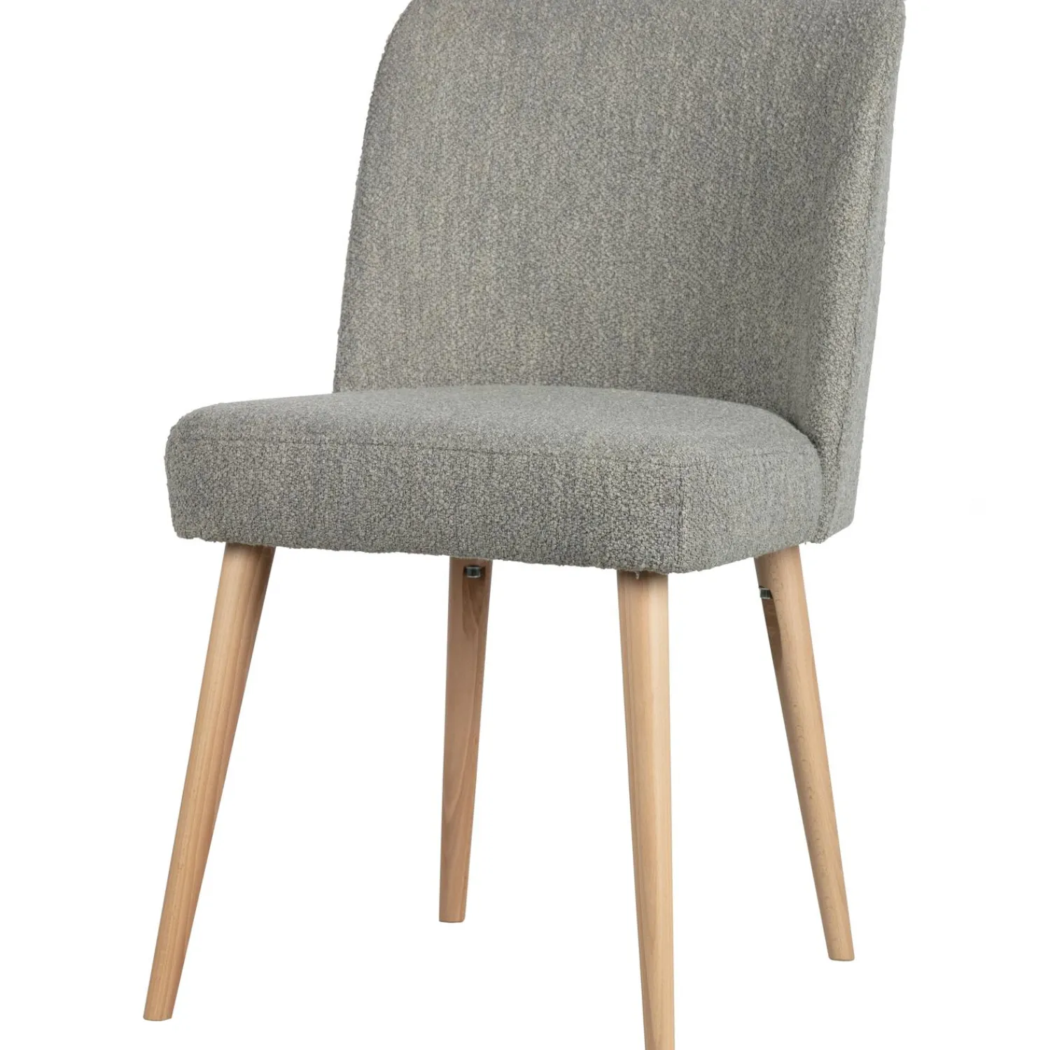 Hot WOOOD Force eetkamerstoel bouclé Grijs