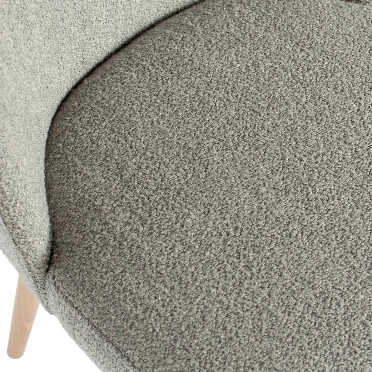 Hot WOOOD Force eetkamerstoel bouclé Grijs