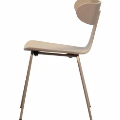 Outlet WOOOD Form houten stoel met metalen poot Zand