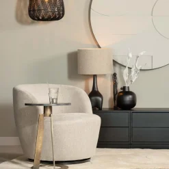 New WOOOD Foss lampenvoet aluminium antiek zwart/bruin