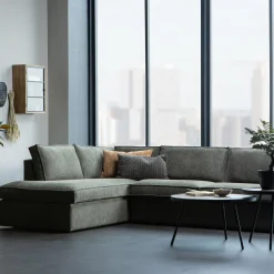 New WOOOD Freddie hoekbank links Warm groen