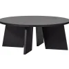 Outlet WOOOD Fries salontafel ø90 cm eiken blacknight