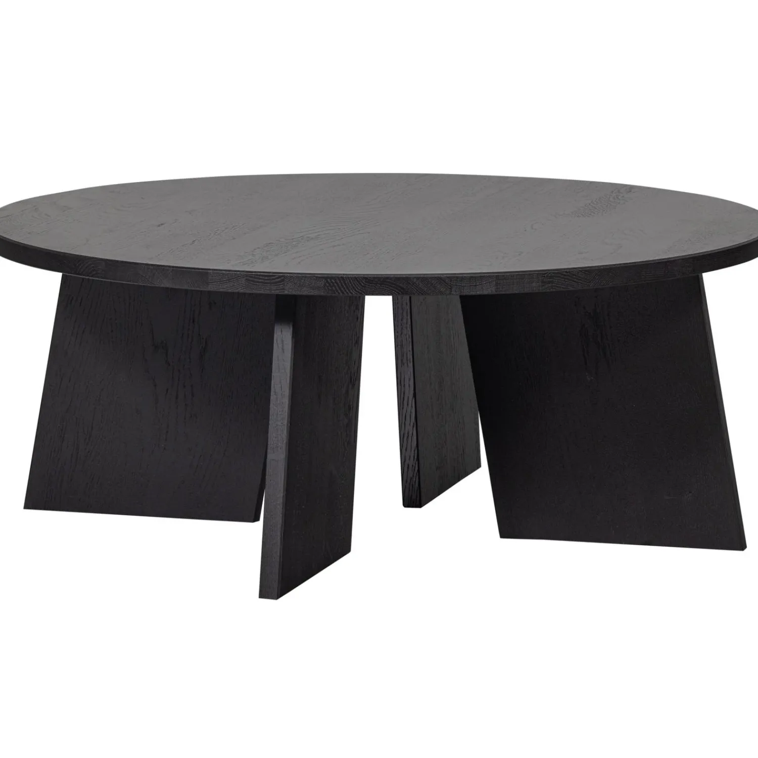Outlet WOOOD Fries salontafel ø90 cm eiken blacknight