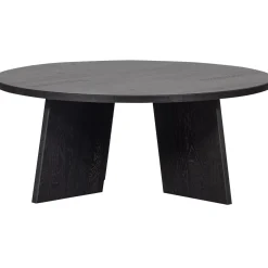 Outlet WOOOD Fries salontafel ø90 cm eiken blacknight