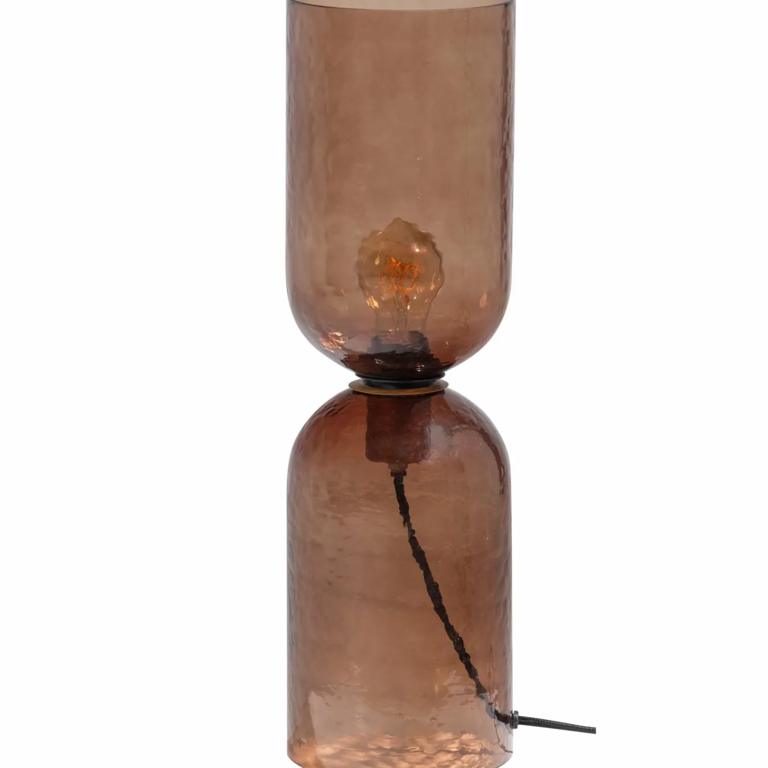 Outlet WOOOD Gigi tafellamp gehamerd glas 51 x Ø 15 cm