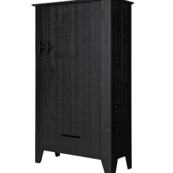 WOOOD Gijs boerenkast bezaagd grenen Zwart