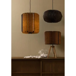 Outlet WOOOD Globe hanglamp papier naturel/zwart