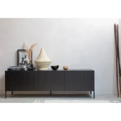 Discount WOOOD Grand Gravure tv meubel grenen zwart