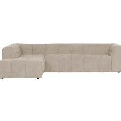 New WOOOD Grid hoekbank links geweven stof Zand