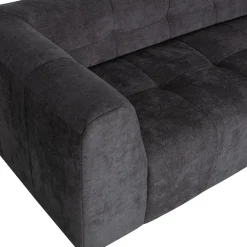 Sale WOOOD Grid hoekbank rechts geweven stof Donkergrijs