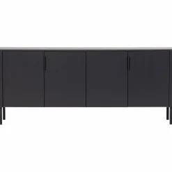 Online WOOOD Gunnar dressoir 200 cm grenen Matzwart