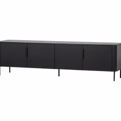 Online WOOOD Gunnar tv meubel 200 cm grenen Matzwart