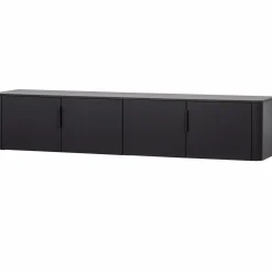 Online WOOOD Gunnar tv meubel 200 cm grenen Matzwart