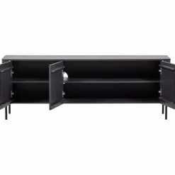 Discount WOOOD Gunnar tv meubel 154 cm grenen Matzwart