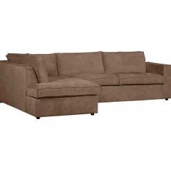 Clearance WOOOD Hajo hoekbank links chenille Mud