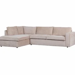 Outlet WOOOD Hajo hoekbank links chenille Zand