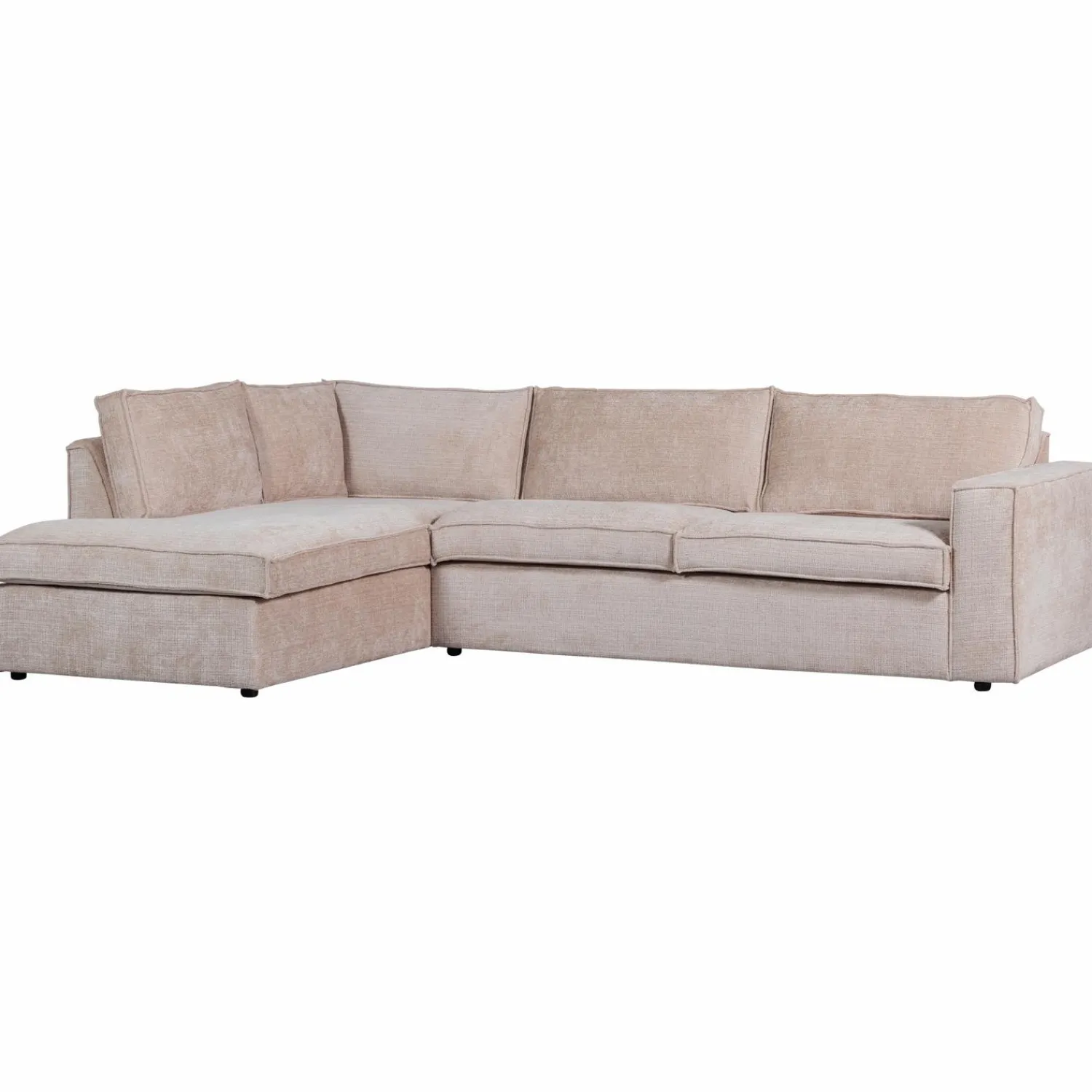 Outlet WOOOD Hajo hoekbank links chenille Zand