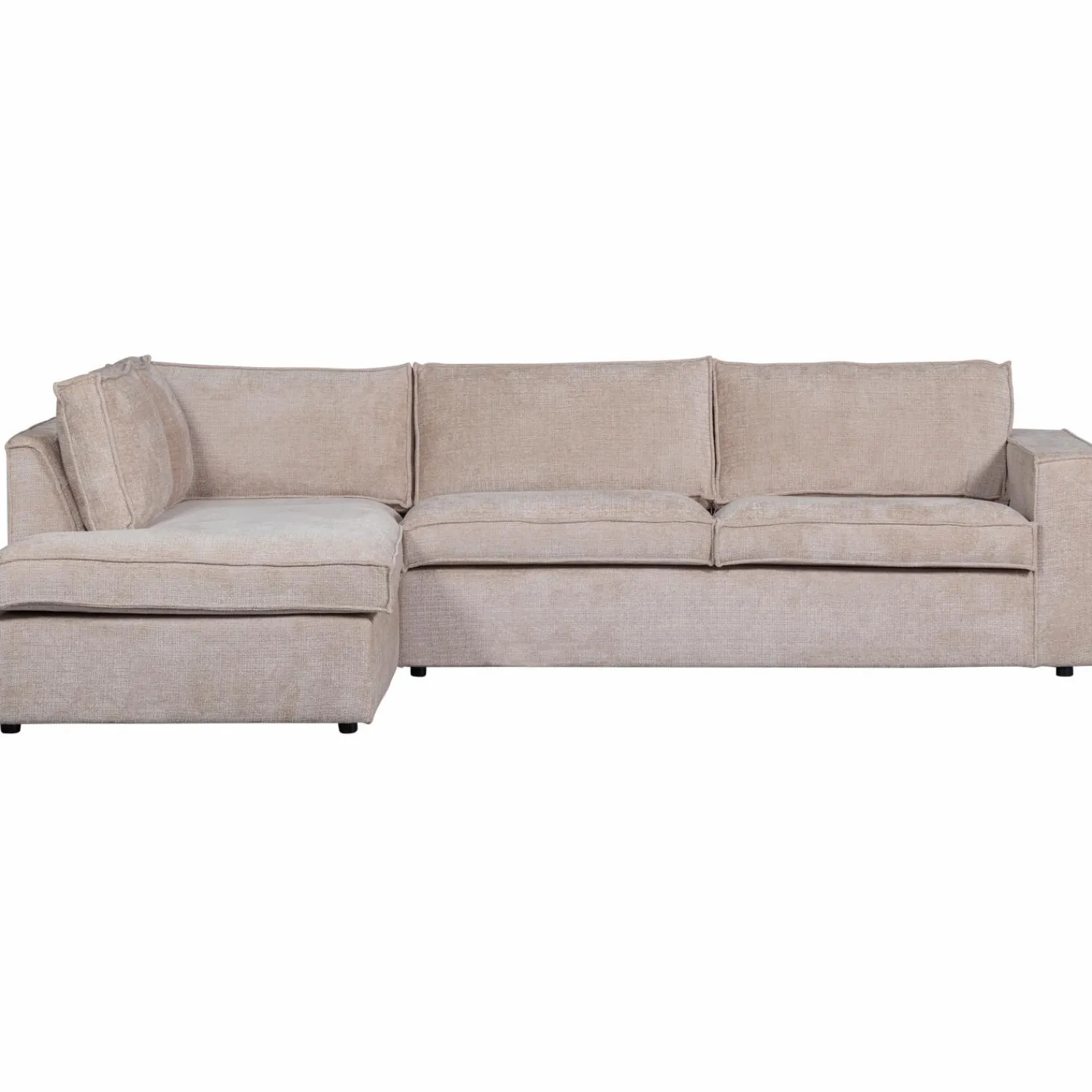 Outlet WOOOD Hajo hoekbank links chenille Zand