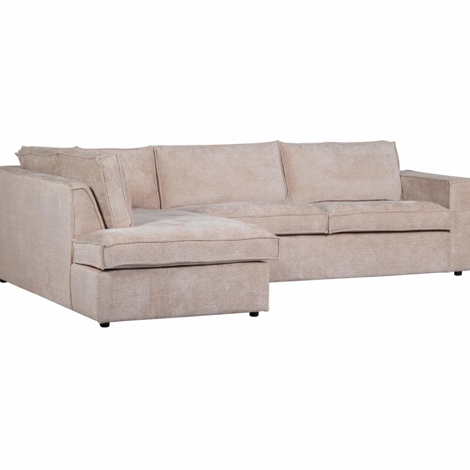 Outlet WOOOD Hajo hoekbank links chenille Zand