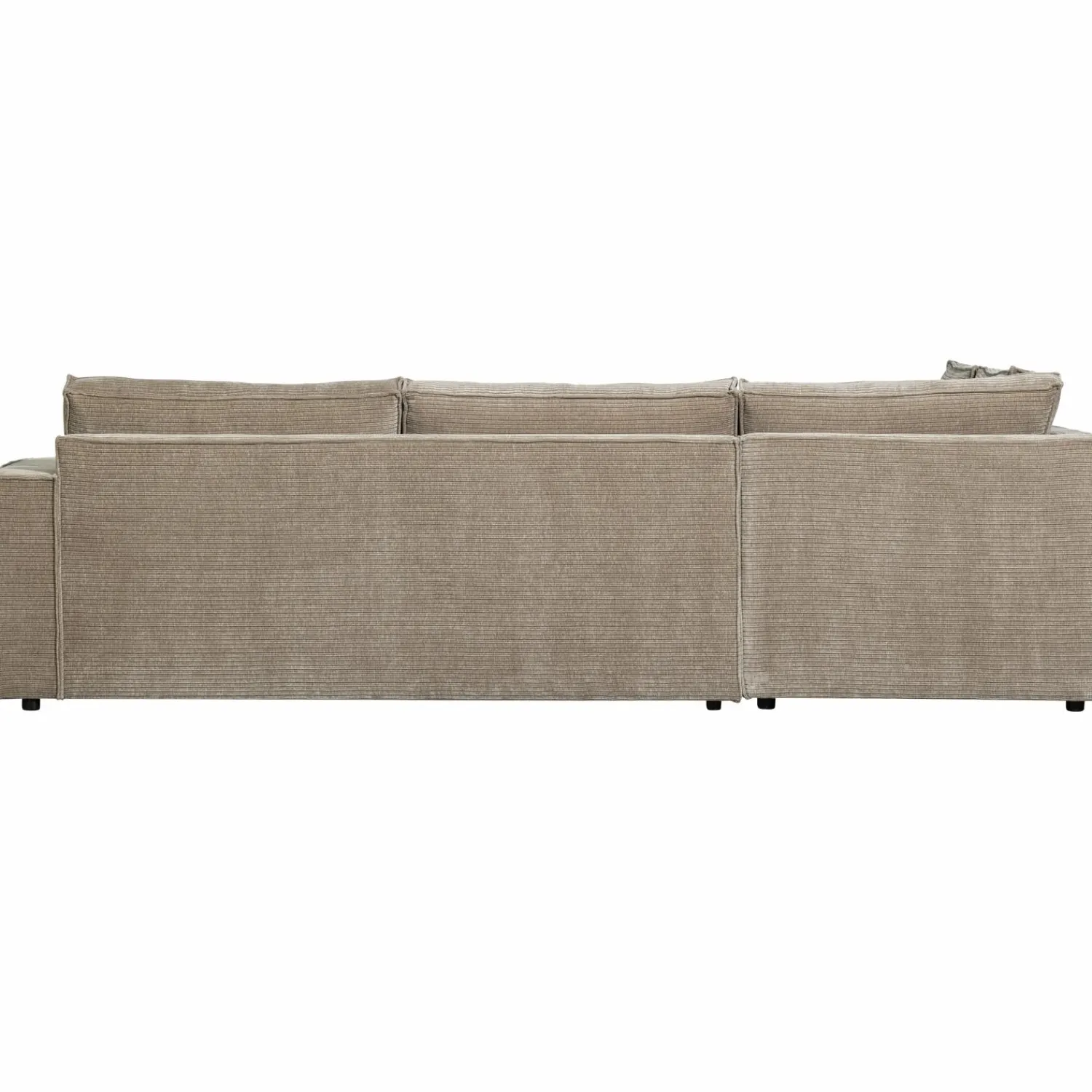 Online WOOOD Hajo hoekbank links ribstof clay Kleigrijs