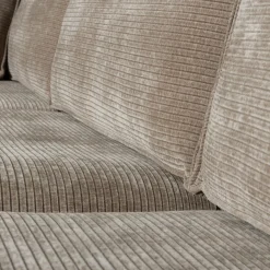 Online WOOOD Hajo hoekbank links ribstof clay Kleigrijs