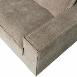 Online WOOOD Hajo hoekbank links ribstof clay Kleigrijs