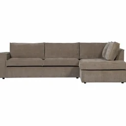 New WOOOD Hajo hoekbank rechts ribstof Taupe