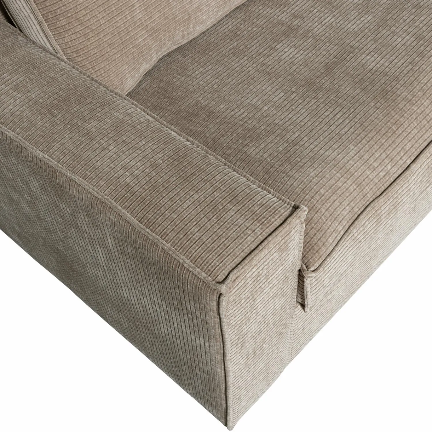 Sale WOOOD Hajo hoekbank rechts ribstof clay Kleigrijs