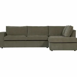 Sale WOOOD Hajo hoekbank rechts ribstof Forest