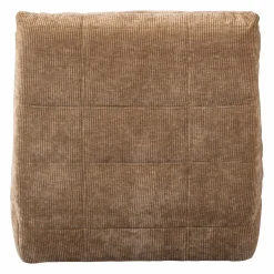 Hot WOOOD Hein relaxfauteuil elektrisch geweven rib Lichtbruin