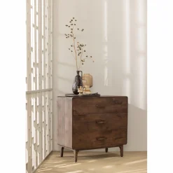 Clearance WOOOD Indre vaas aluminium bruin