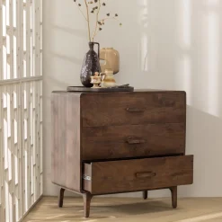 Clearance WOOOD Indre vaas aluminium bruin