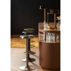 New WOOOD Isaac barkruk metaal Zwart