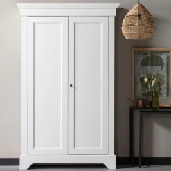 Best WOOOD Isabel brocante kast grenen Wit