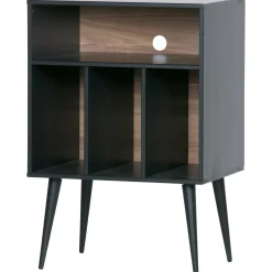 New WOOOD James kastje zwart/walnoot