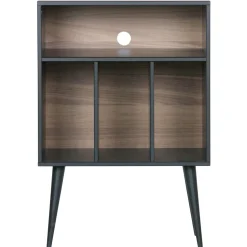 New WOOOD James kastje zwart/walnoot