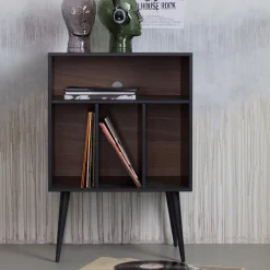 New WOOOD James kastje zwart/walnoot