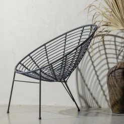 New WOOOD Jane loungestoel tuin inkt