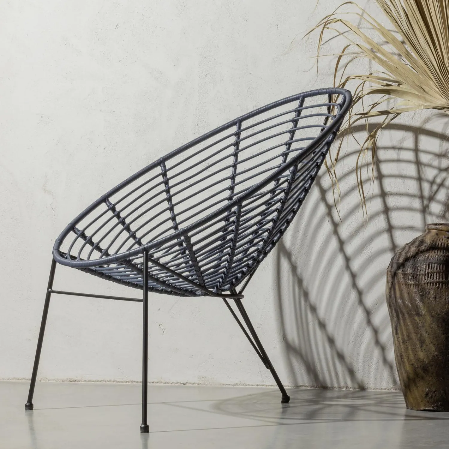 New WOOOD Jane loungestoel tuin inkt